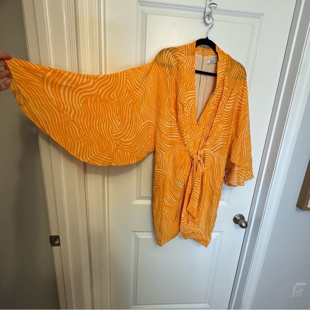 Bailey 44 Vibrant Orange Bat Wing dress - Picture 2 of 4
